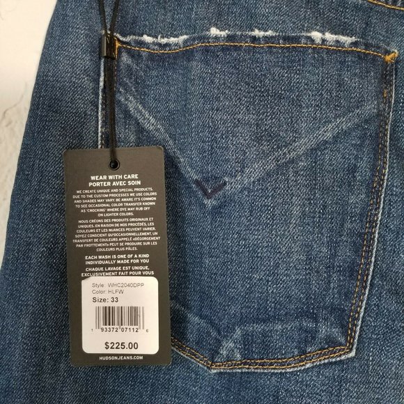 Hudson Bettie High Rise Taper Blue Slim Denim B6 - Picture 4 of 8